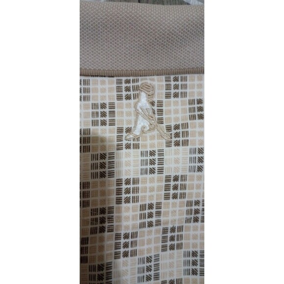 PING Polo Golf Shirt Mercerized Combed Cotton Short Sleeve Brown Size Medium - Picture 4 of 6